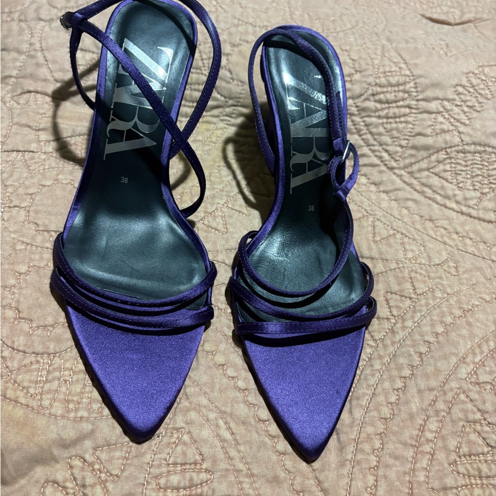 Zara Women's Elegant Purple Heels